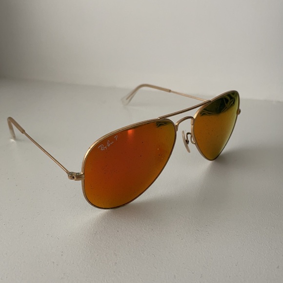 Ray-Ban Polarized Orange Aviator Flash Lenses - Picture 2 of 4